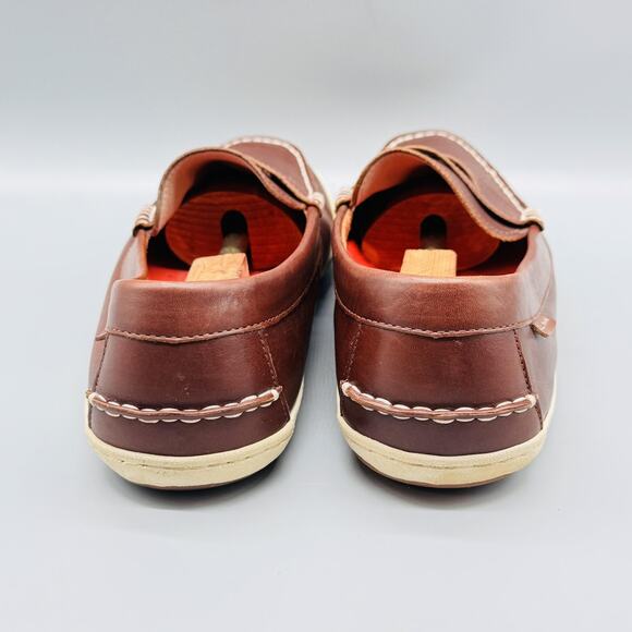 Cole Haan Shoes Mens 13 Brown Leather Driving Penny Loafers Moc Slip On Walking - Picture 5 of 11